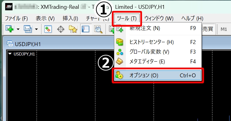 MT4が固まる原因 ２か所をチェック1